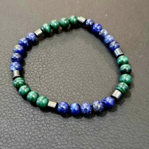 Bracelet Lapis Lazuli, Malachite et Hématite