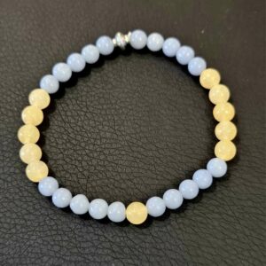 Bracelet Angélite et Aventurine Jaune