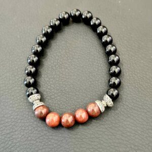 Bracelet Onyx et Jaspe Bréchique