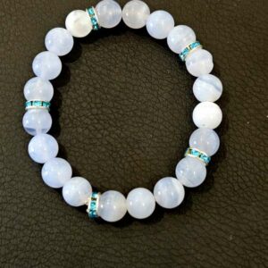 Bracelet Calcédoine Bleue