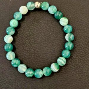 Bracelet Agate Verte rayée