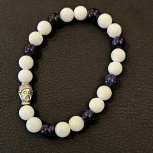 Bracelet Quartzite et Pierre de Lune bleue