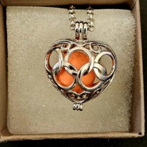 Bola de Grossesse Coeur et boule orange