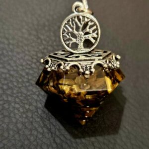 Pendule Orgone Oeil de Tigre Arbre de Vie