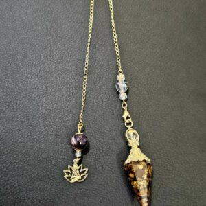Pendule Orgone Oeil de Tigre doré