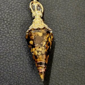 Pendule Orgone Oeil de Tigre doré – Image 3