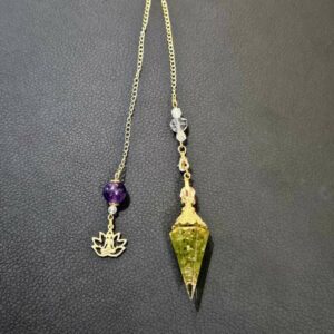 Pendule Orgone Péridot doré