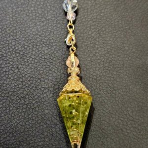 Pendule Orgone Péridot doré – Image 3