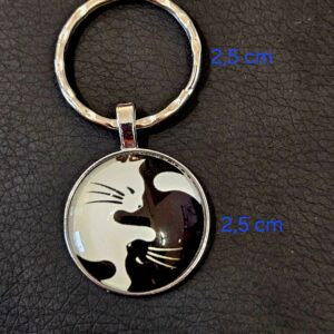 Porte-clefs Yin Yang Chat