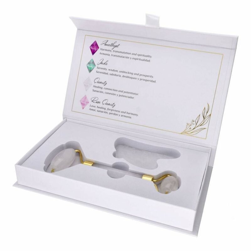 Coffret Roller + Gua Sha Cristal de Roche