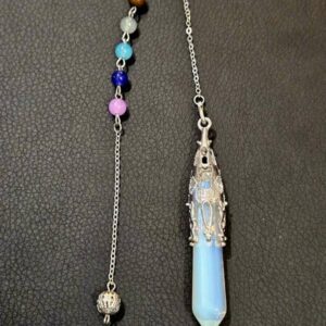 Pendule Hexagonal Opaline 7 chakras