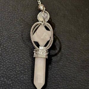 Pendule Merkaba Quartz Rose