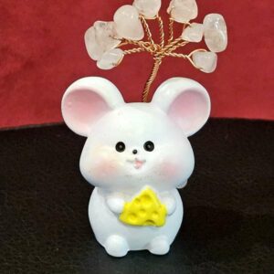 Arbre Quartz Rose avec Souris