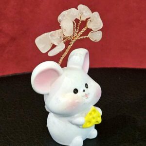 Arbre Quartz Rose avec Souris – Image 3