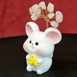 Arbre Quartz Rose avec Souris – Image 2