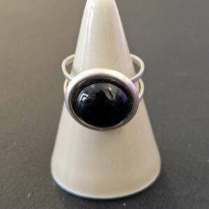 Bague Argent Onyx Noir