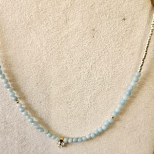 Collier doré Amazonite 