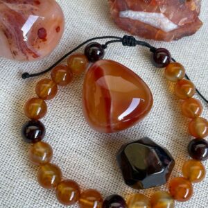 Bracelet Cornaline et Grenat