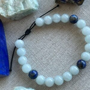 Bracelet Aigue-Marine et Lapis Lazuli