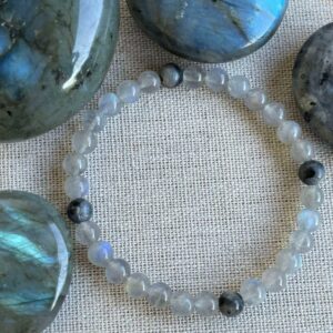 Bracelet Labradorite et Larvikite