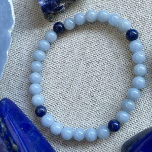 Bracelet Angélite et Lapis Lazuli