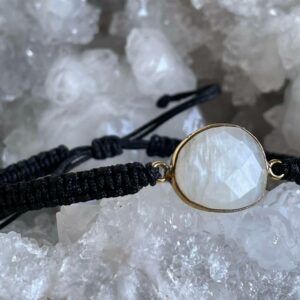 Bracelet Macramé Labradorite Blanche – Image 2