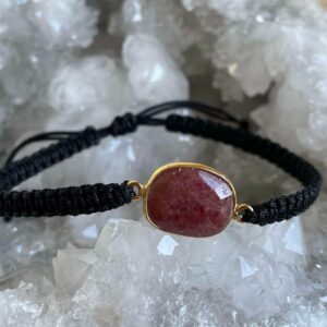 Bracelet Macramé Rhodonite – Image 2