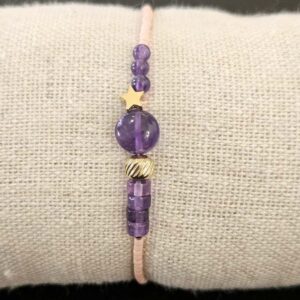 Bracelet Améthyste et étoile