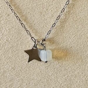 Collier Chaîne Opaline et étoile – Image 2