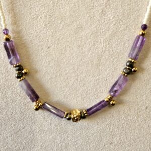 Collier Améthyste et Pyrite – Image 2