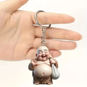 Porte-Clefs Bouddha Heureux 2D