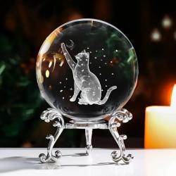 Boule De Cristal Chat Lune