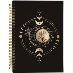 Cahier Spirale Lune Noir