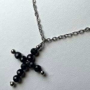 Collier Croix Tourmaline Noire – Image 2