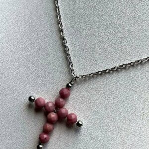 Collier Croix Rhodonite – Image 2