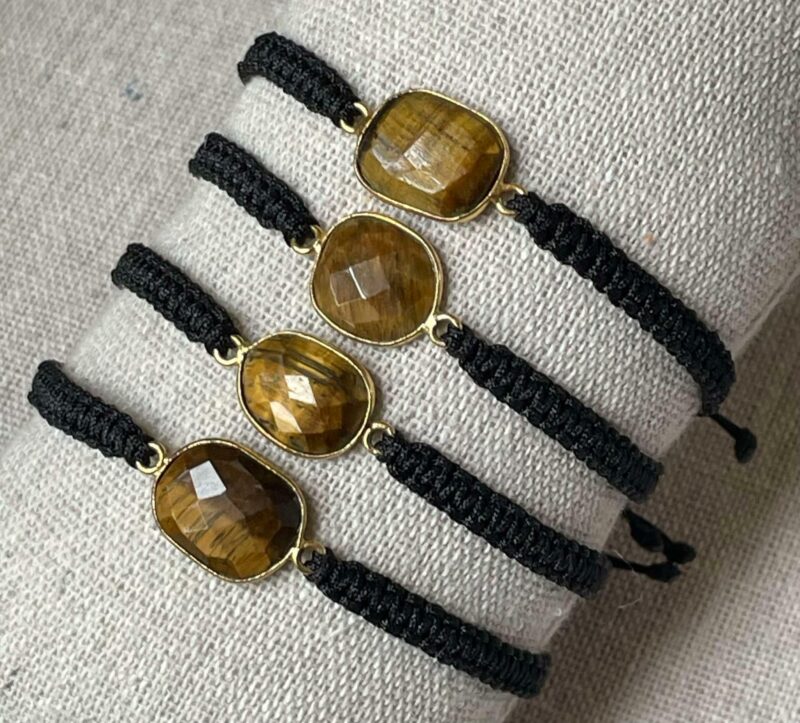 Bracelet Macramé Oeil de Tigre