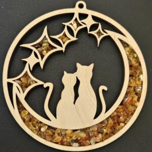 Déco Ambre Chats et Lune