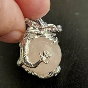 Pendentif Dragon Quartz Rose