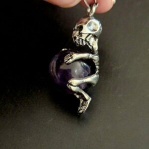 Pendentif Squelette Améthyste