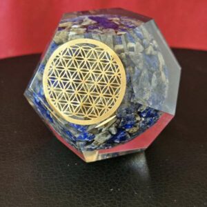 Dodécaèdre Orgone Fleur de Vie en Lapis Lazuli