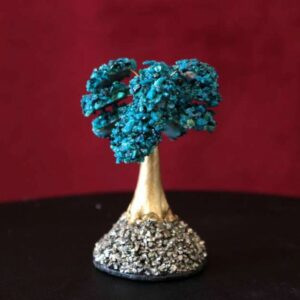 Mini Arbre Chrysocolle sur Pyrite