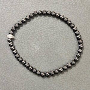 Bracelet Tourmaline Noire 4 mm