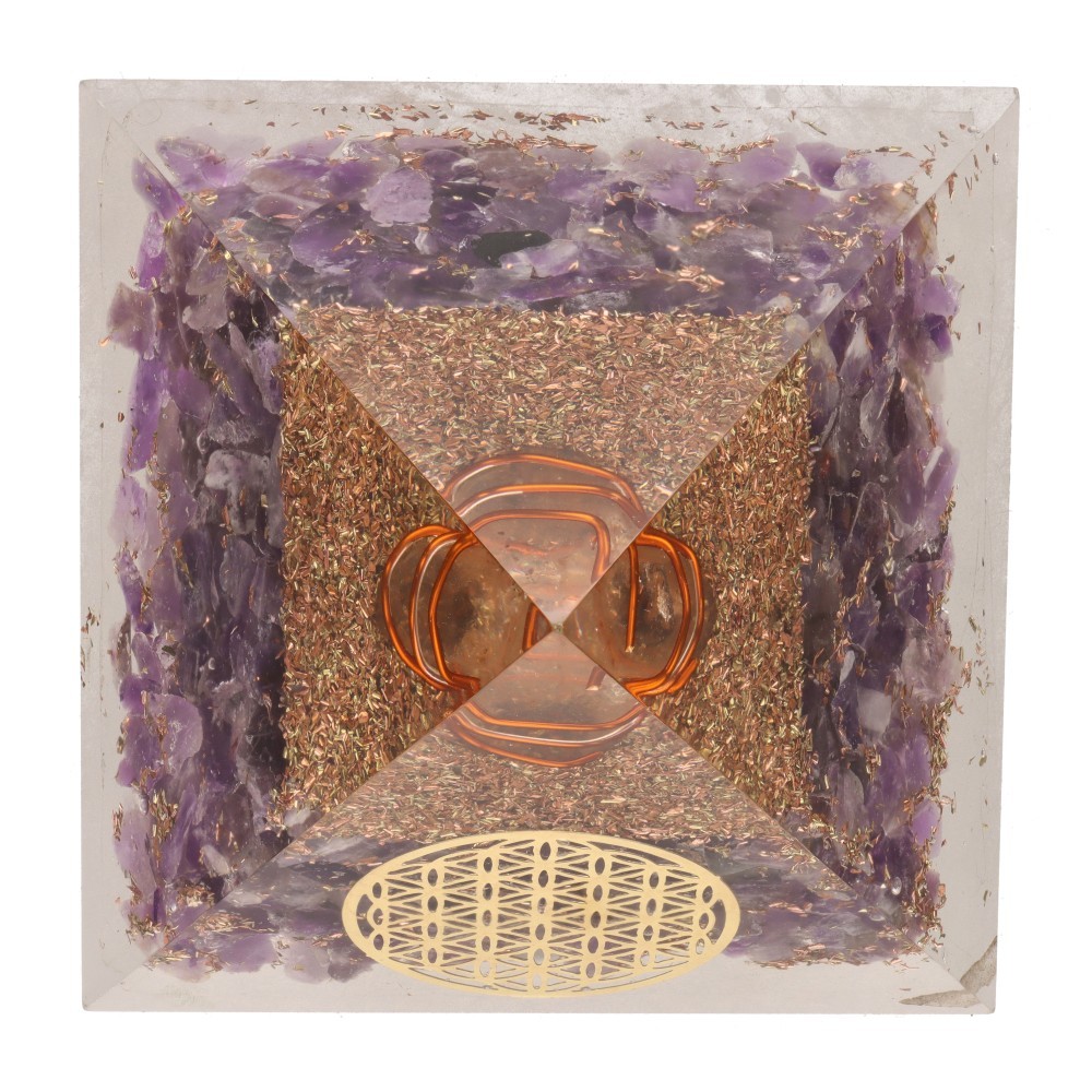 Pyramide en Orgone Améthyste – Image 2