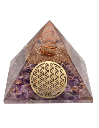 Pyramide en Orgone Améthyste