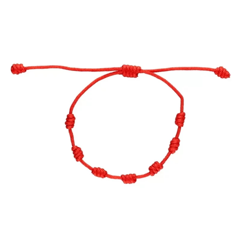 Bracelet rouge 7 nœuds de protection – Image 2
