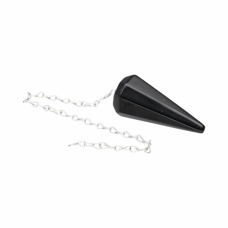 Pendule facetté Obsidienne Noire – Image 2