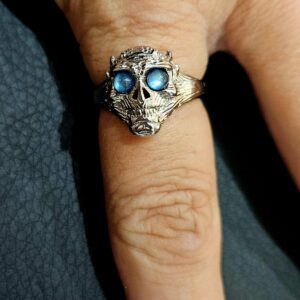 Bague Crâne Labradorite