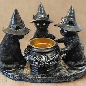 Brûle encens 3 chats sorciers