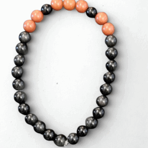 Bracelet Obsidienne Oeil Céleste et Jaspe Rouge