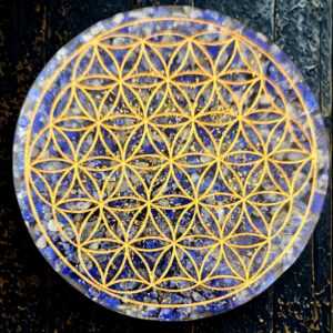 Rond Orgone Lapis Lazuli Fleur de Vie